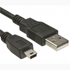Powertech Καλώδιο USB 2.0 σε USB Mini, copper, 1.5m, μαύρο