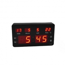 Ρολόι – Ημερολόγιο με LED Ψηφιακή Οθόνη, Μαύρο