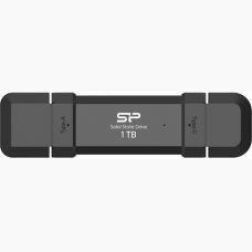 SILICON POWER Εξωτερικός SSD DS72, USB/USB-C, 1TB, 1050-850MBps, Μαύρο