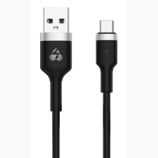 Powertech Metal Braided Καλώδιο USB 2.0 σε Micro USB, 1m, Μαύρο