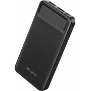 Awei Power Bank 10000mAh με 2 Θύρες USB-A Μαύρο