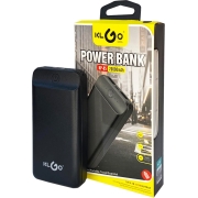 KLGO Power Bank 20000mAh με 2 Θύρες USB-A, μαύρο