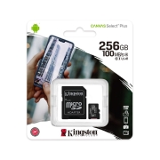 Kingston Canvas Select Plus microSDXC 256GB Class 10 U3 V30 A1 UHS-I με αντάπτορα