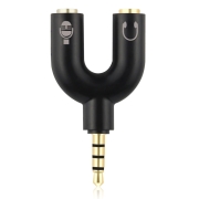 Powertech Splitter 3.5mm Headphone Mic Audio Y Splitter Cable Female to Dual Male Converter Adapter