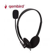 GEMBIRD STEREO HEADSET WITH VOLUME CONTROL BLACK