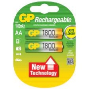 GP Μπαταρίες Επαναφορτιζόμενες AA Ni-MH 1800mAh 1.2V (2τμχ)