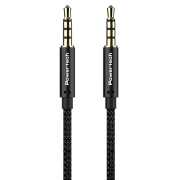 Powertech καλώδιο Jack 3.5mm prime, 4 pin, copper, 1m, μαύρο