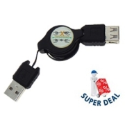 Καλώδιο USB 2.0 AM/AF Retractable 0.8m VW014 LANCOM