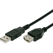 Powertech Καλώδιο Προέκτασης USB, 480Mbps, 3m, Μαύρο / CAB-U012