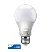 Powertech LED Λάμπα Bulb 9W, Warm White 3000K, E27, Samsung LED, IC