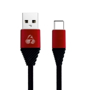 Powertech Καλώδιο USB σε Type-C alu, copper, 1m, μαύρο