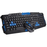 GAMING SET - ΠΛΗΚΤΡΟΛΟΓΙΟ ΜΕ ΠΟΝΤΙΚΙ ΑΣΥΡΜΑΤΟ ~ BLUE/BLACK