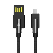 Powertech Καλώδιο USB σε Type-C dual ele copper, 1m, μαύρο