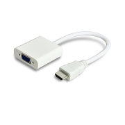 Powertech Μετατροπέας HDMI σε VGA, 0.20m + audio jack, Black / White