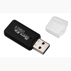 Powertech mini card reader, Micro SD card, μαύρο