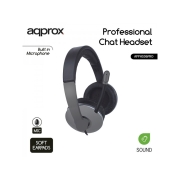 AQPROX HEADPHONE Profesional Chat black/grey