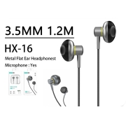 Xipin Metal Flat Ear Ενσύρματα Ακουστικά Ψείρες, μαύρο-γκρι