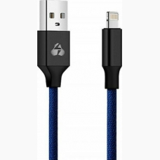 Powertech Braided USB to Lightning Cable Μπλε 1m