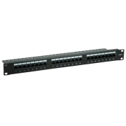 Value Cat.6 (Class E) 19 Patch Panel, 24 Θύρες, UTP, Μαύρο