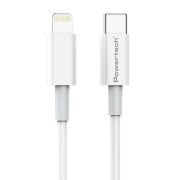 Powertech Καλώδιο USB-C σε Lightning, 20W, PD, 1m, Λευκό