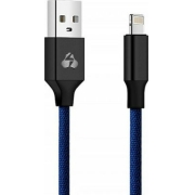 Powertech Braided USB to Lightning Cable Μπλε 1m