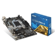 MSI Motherboard micro ATX H110M PRO-D Socket 1151, DVD-D BOX