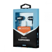 Canyon Stereo headphones with mic, 3.5mm Black