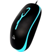 Powertech wired optical mouse 3D - Black / Cyan