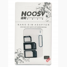 NOOSY Nano SIM & Micro SIM Adapter Set 3in1 Black