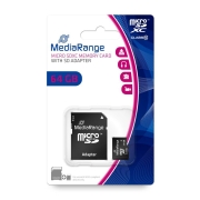 MediaRange Micro SDXC Class 10 With SD Adaptor 64 GB (eXtended Capacity)