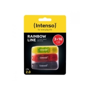 USB Stick Intenso 3 x 16GB Rainbow Triple Pack