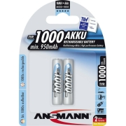 Ansmann Επαναφορτιζόμενες Μπαταρίες AAA Ni-MH 1000mAh 1.2V (2τμχ)