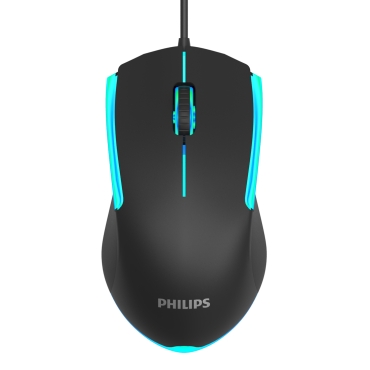 PHILIPS ενσύρματο gaming ποντίκι, 1200DPI, 3 πλήκτρα, μαύρο