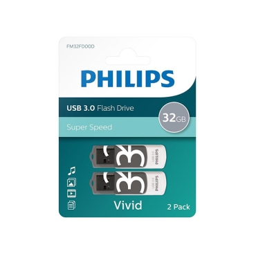 Philips USB Flash Drive Vivid Edition USB 3.0 32GB FM32FD00D/00 - 2 Pack