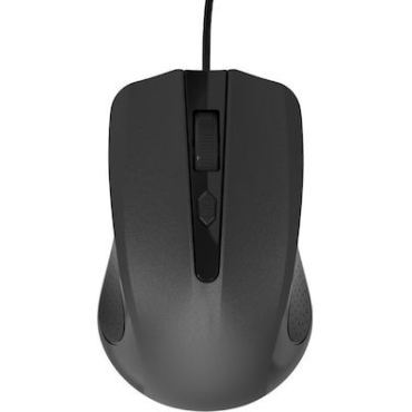 Powertech Wired Mouse Οπτικό 1200 DPI Black