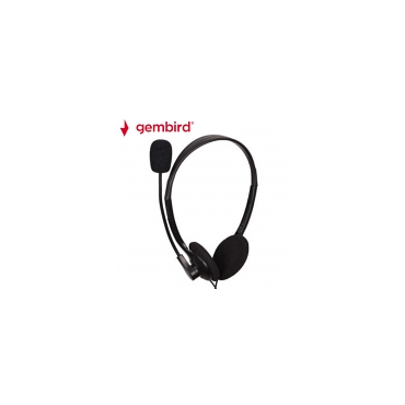 GEMBIRD STEREO HEADSET WITH VOLUME CONTROL BLACK