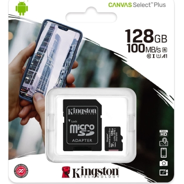 Kingston Canvas Select Plus microSDXC 128GB U1 V10 A1 with Adapter