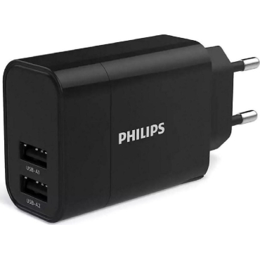 Philips Φορτιστής Τοίχου 2x USB, 17W / DLP2620-12