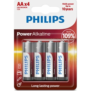 Philips Power Αλκαλικές Μπαταρίες AA 4τμχ / LR6