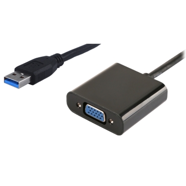 Powertech αντάπτορας USB 3.0 σε VGA, Full HD, μαύρο