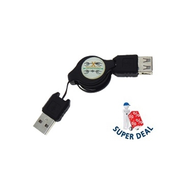 Καλώδιο USB 2.0 AM/AF Retractable 0.8m VW014 LANCOM