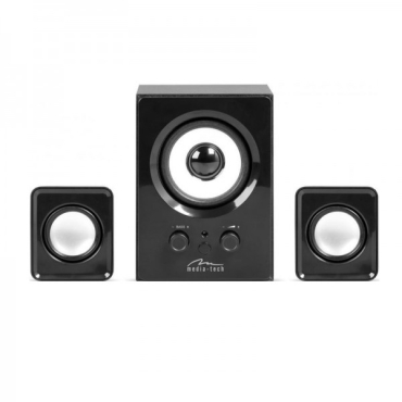 Media-Tech speakers Tumba 2.1 channel with wooden woofer, 12W RMS