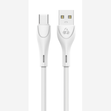 Powertech Καλώδιο USB σε USB-C Eco Round, 15W ~ 3A, 1m, Λευκό