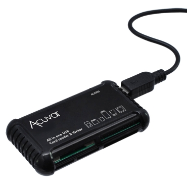 ACUVAR card reader, SD/SDHC, Micro SD, CF, XD, MS/Pro, Duo Card