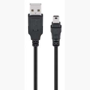 GOOBAY καλώδιο USB 2.0 σε USB Mini, copper 1.5m, μαύρο