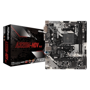 M-ATX AM4/AMD-A320, 2DDR4, 1PCIE16X, 1PCIE-1X, S3 U3 HDV