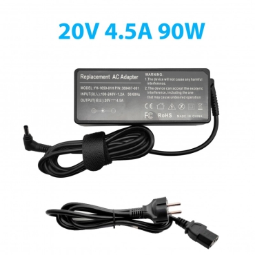 Τροφοδοτικό για Laptop Lenovo 20V ~ 4.50A 90W, 4.0mm x 1.7mm oem