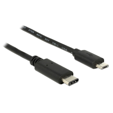 Powertech Καλώδιο USB Type-C σε USB Micro 1m, μαύρο