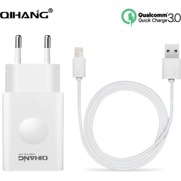 QIHANG Τροφοδοτικό Travel Charger + USB Καλώδιο 5V DC ~ 3000MA