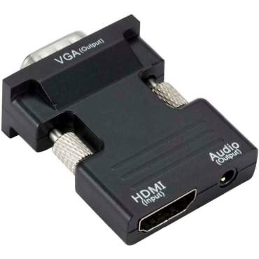 Powertech Αντάπτορας HDMI σε VGA με 3.5mm, Μαύρος / CAB-H120